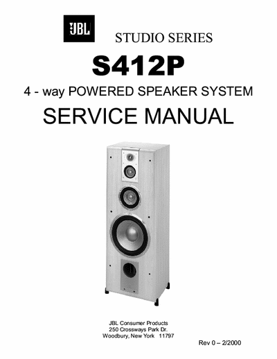 JBL S412P 4-way powered speaker system